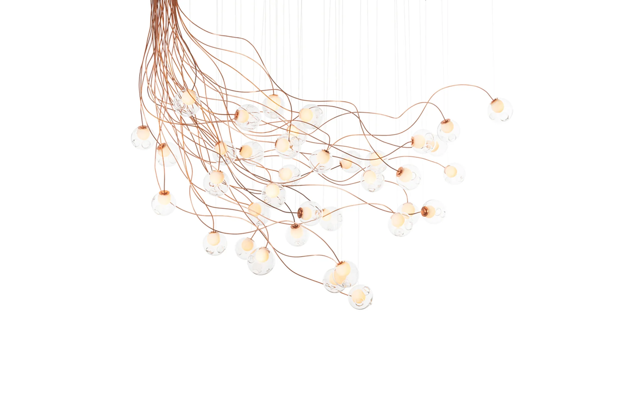 28 Copper chandelier - sculptural cable - Image 13