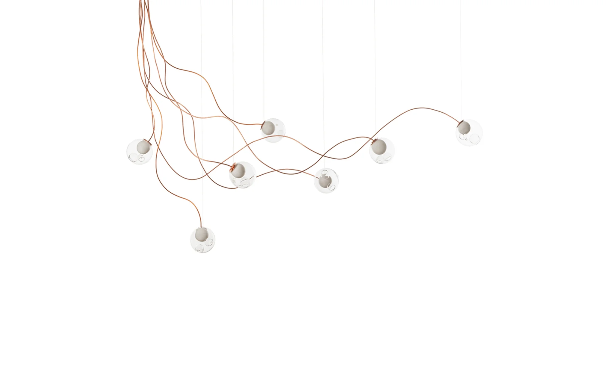 28 Copper chandelier - sculptural cable - Image 5