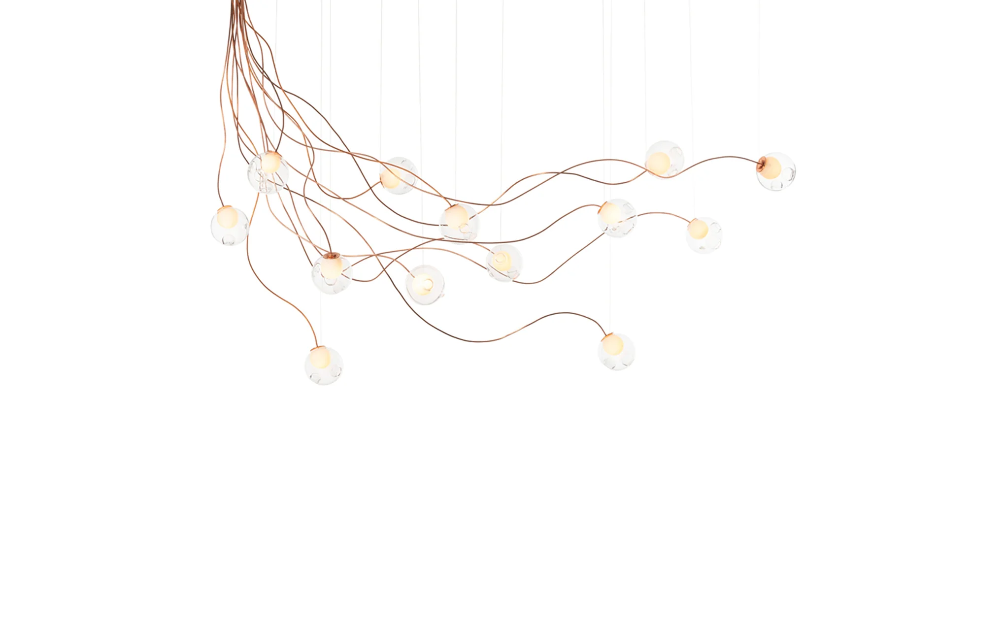 28 Copper chandelier - sculptural cable - Image 7