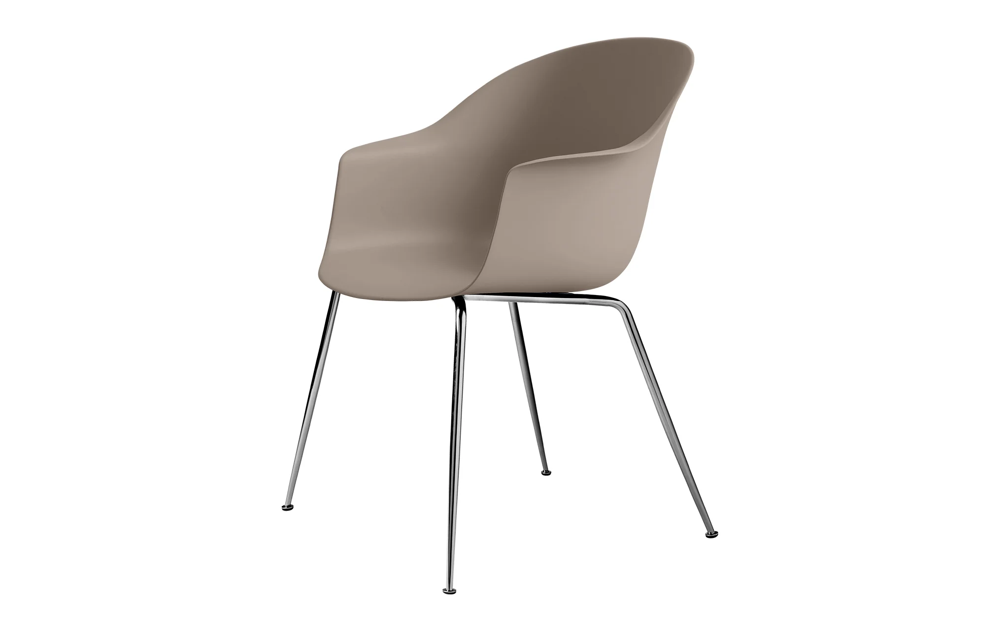 Bat dining chair - un-upholstered with conic base - Image 12