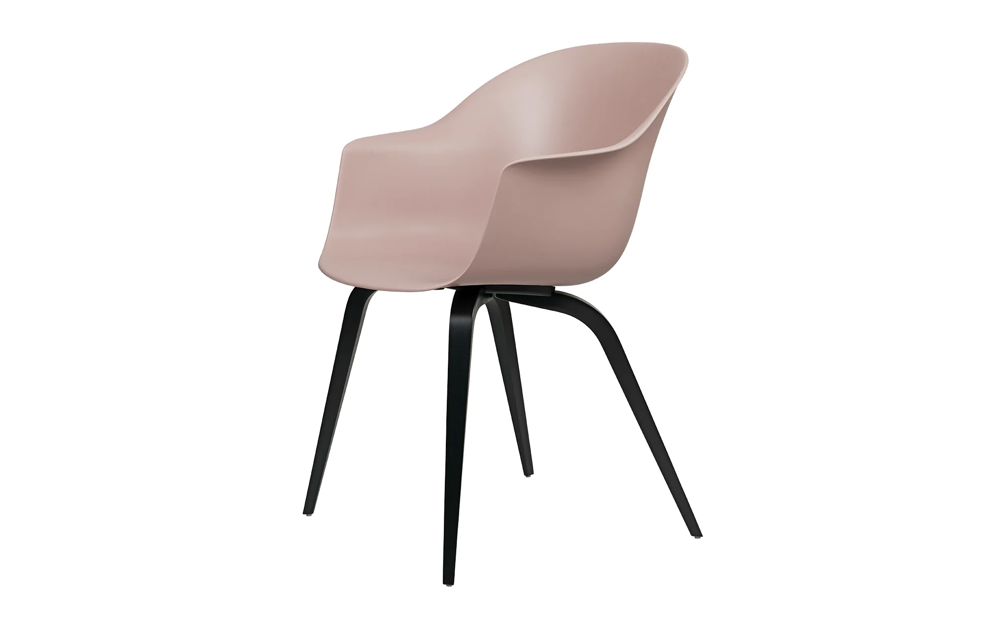 Bat dining chair - un-upholstered with wood base - Image 4