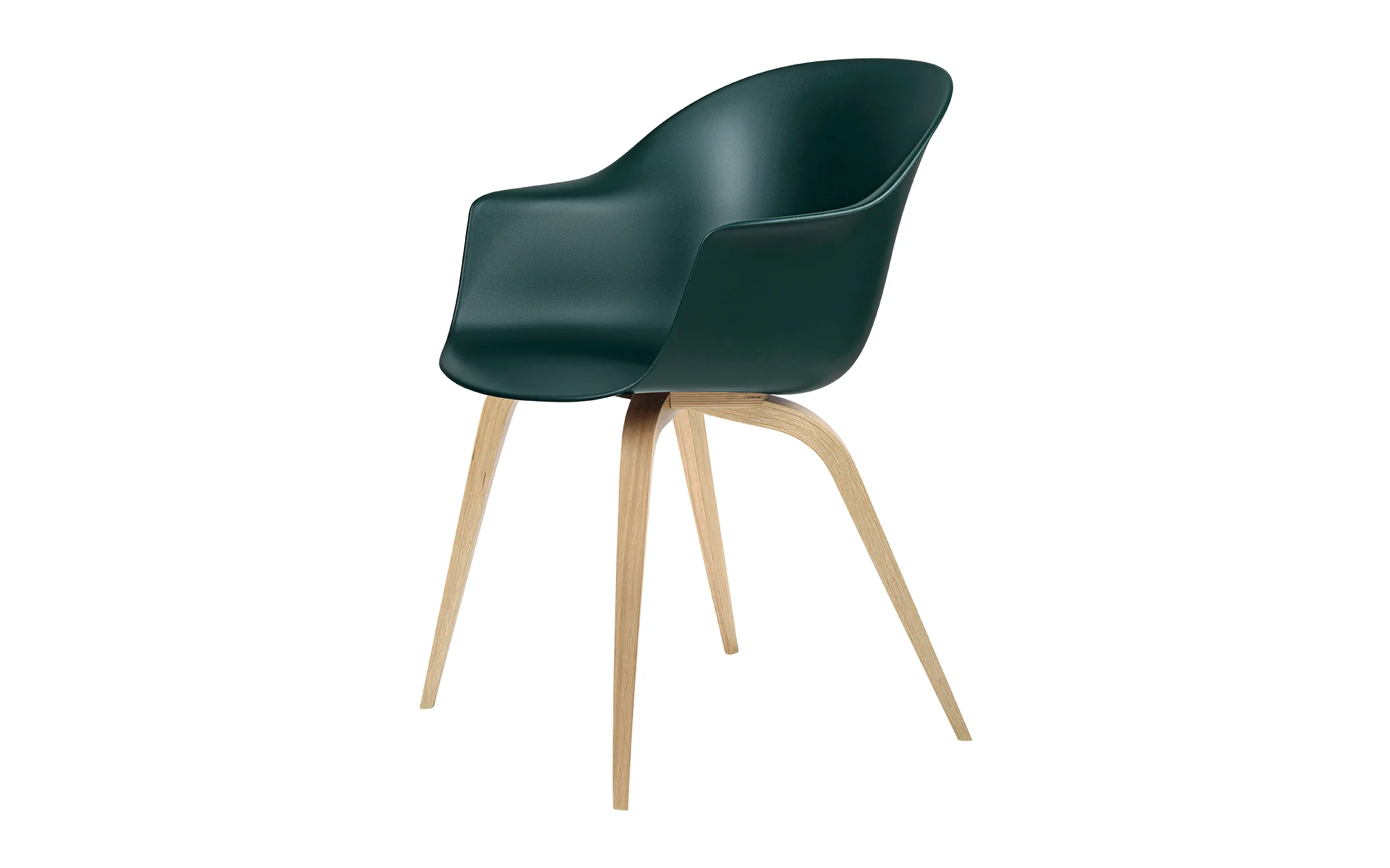Bat dining chair - un-upholstered with wood base - Image 6