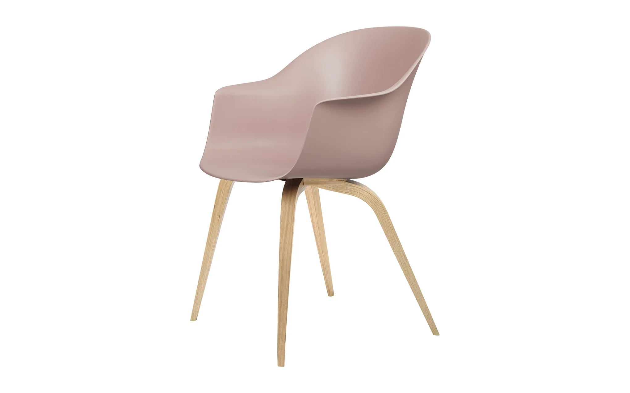 Bat dining chair - un-upholstered with wood base - Image 8