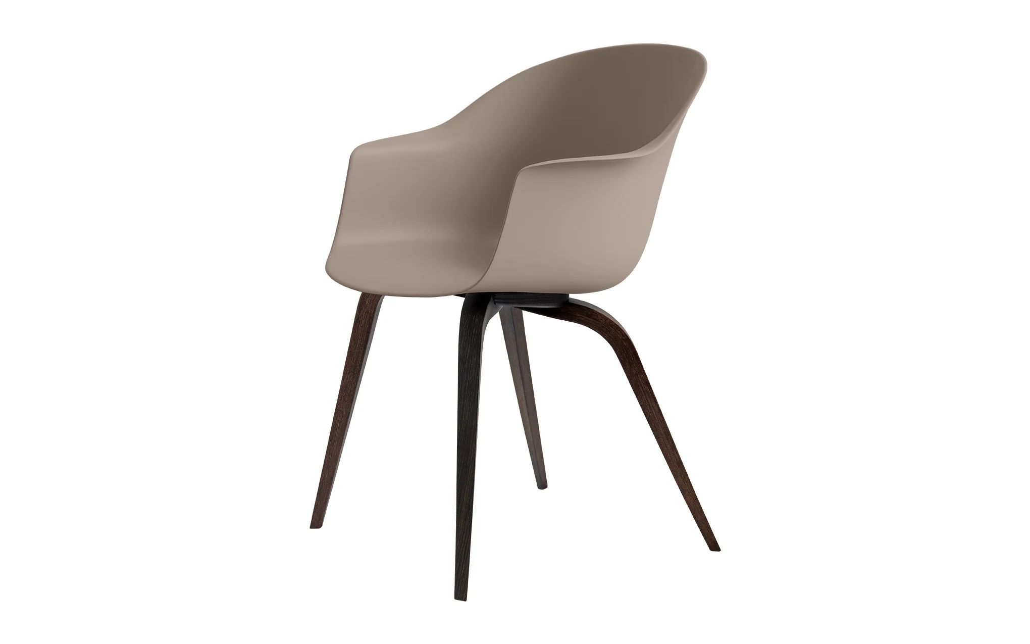 Bat dining chair - un-upholstered with wood base - Image 9