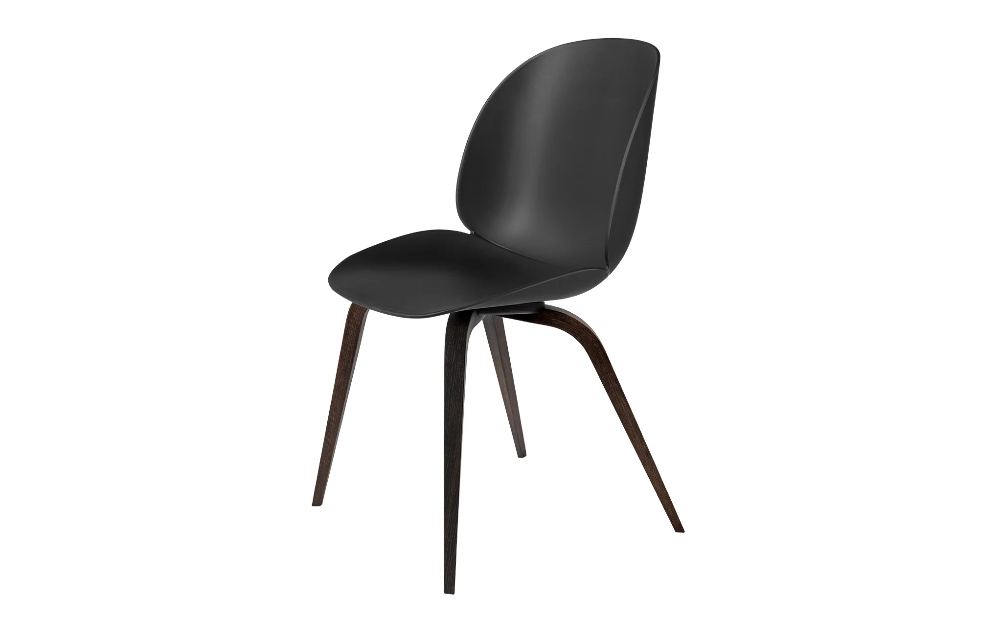 Beetle dining chair - un-upholstered with wood base - Image 11
