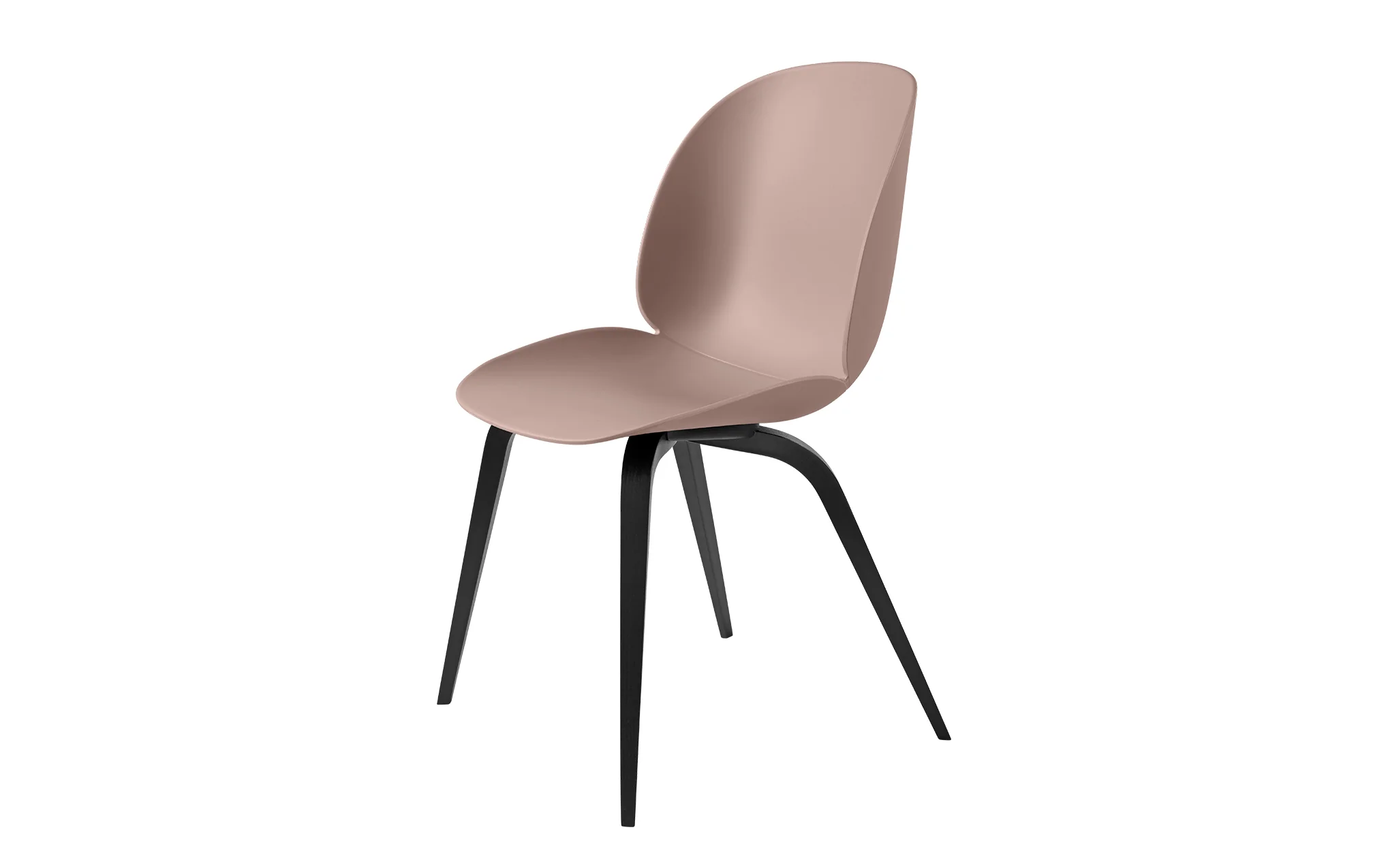 Beetle dining chair - un-upholstered with wood base - Image 3