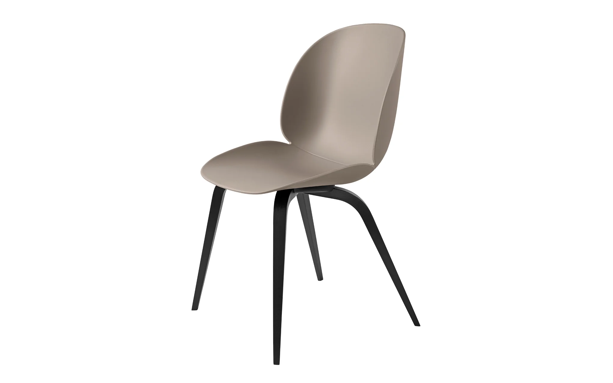 Beetle dining chair - un-upholstered with wood base - Image 4