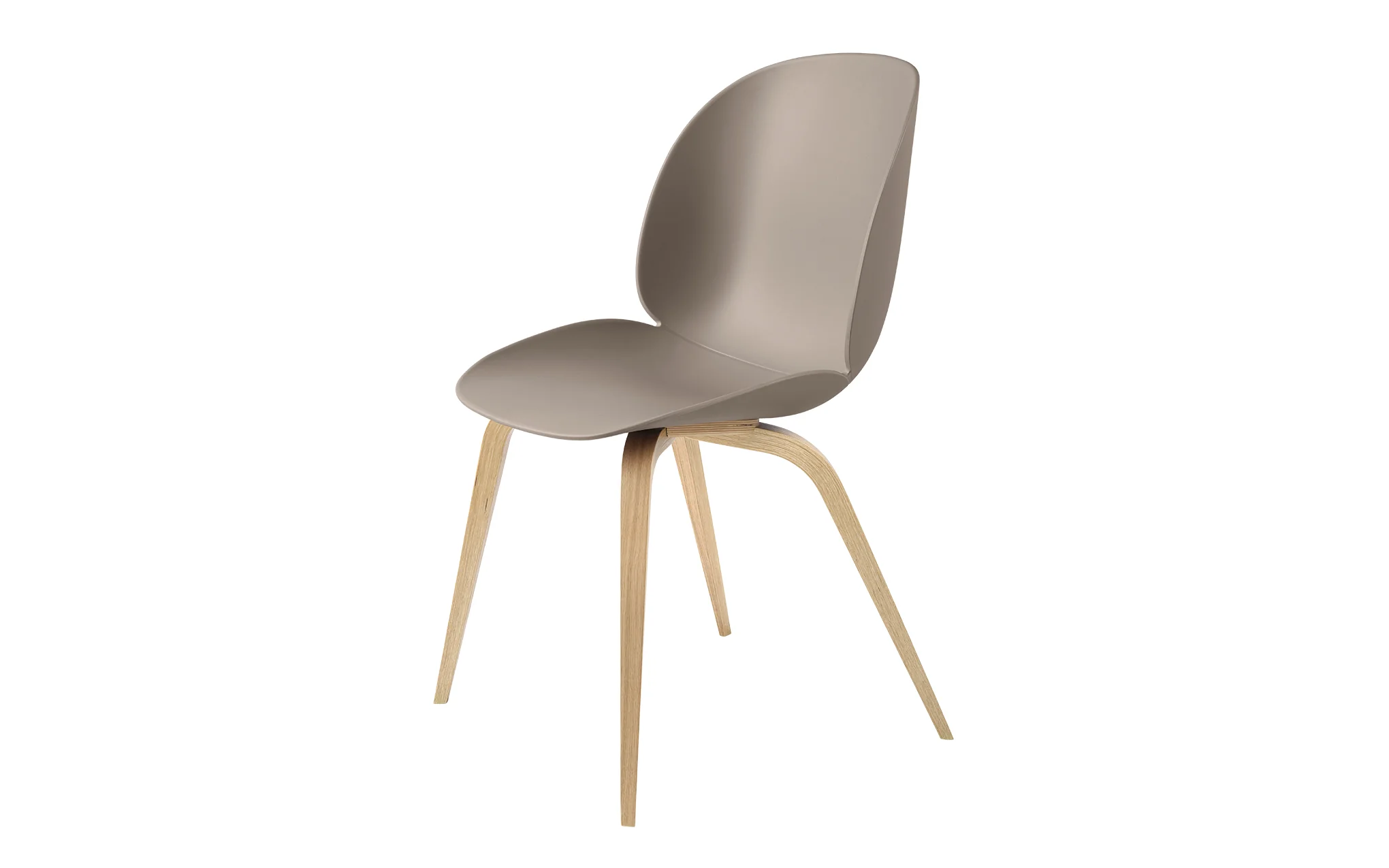 Beetle dining chair - un-upholstered with wood base - Image 5