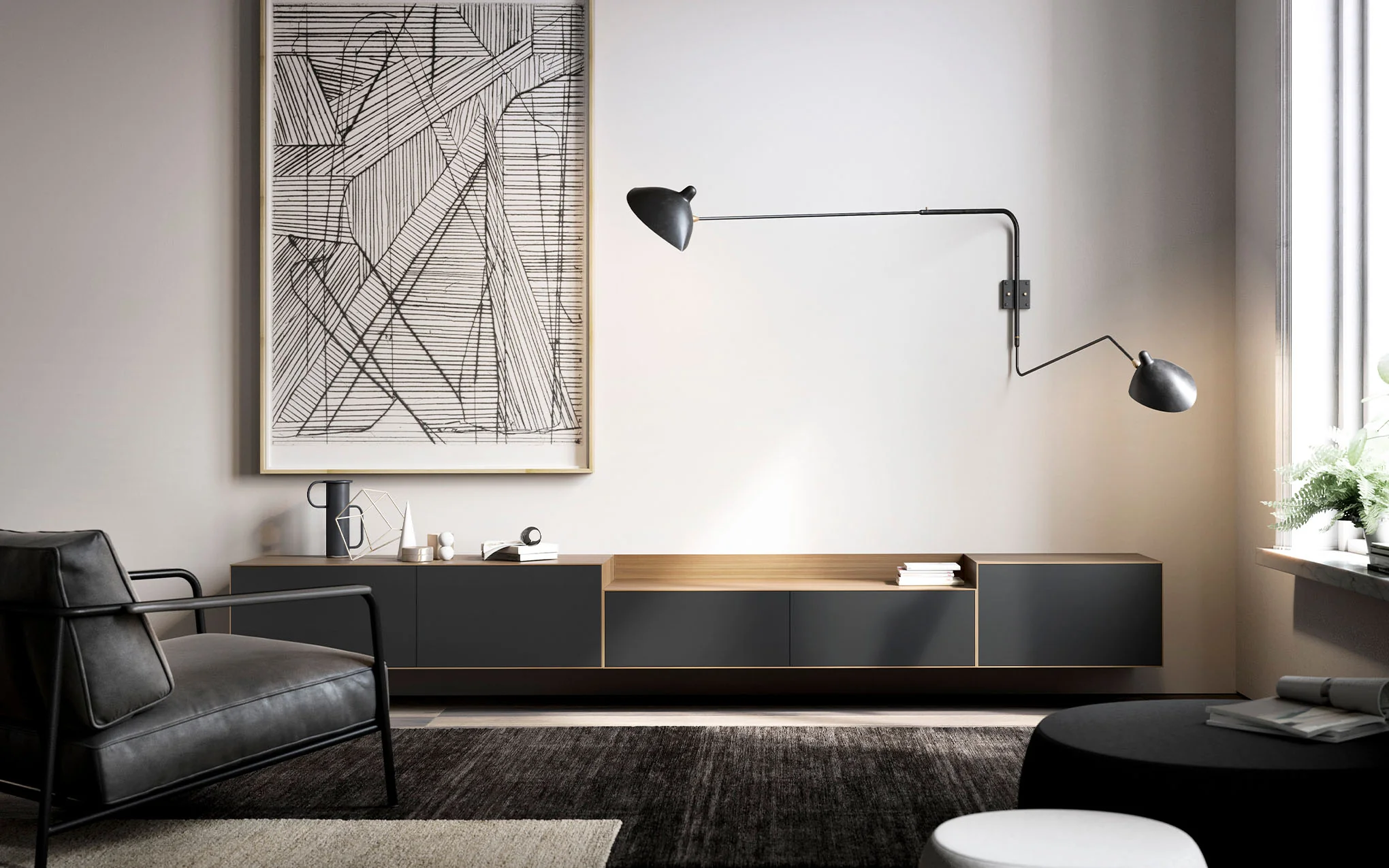 Lauki walnut wall-mounted unit - Image 2