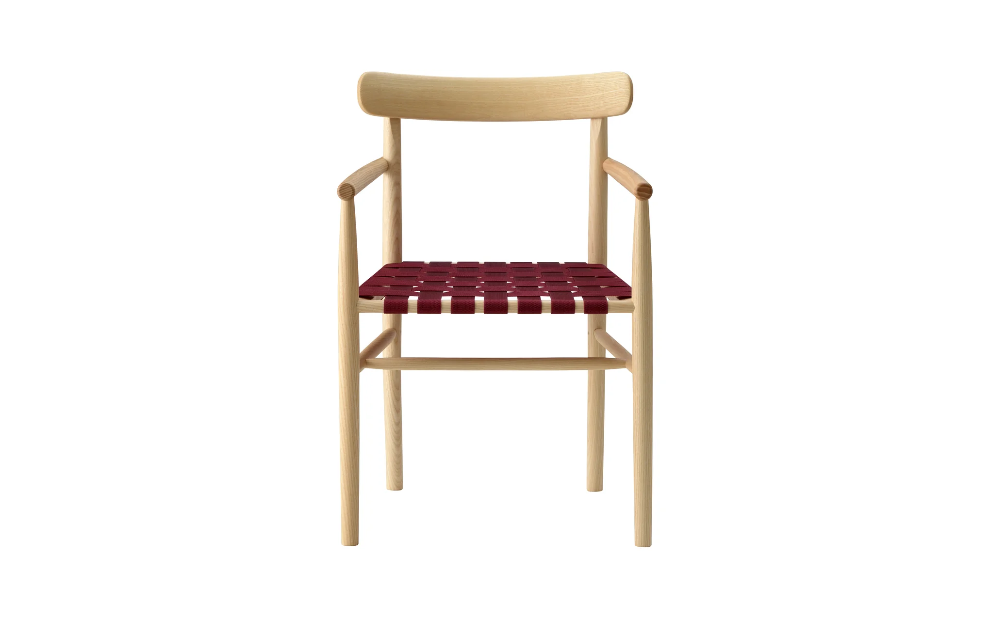 Lightwood armchair - webbed seat - Image 2
