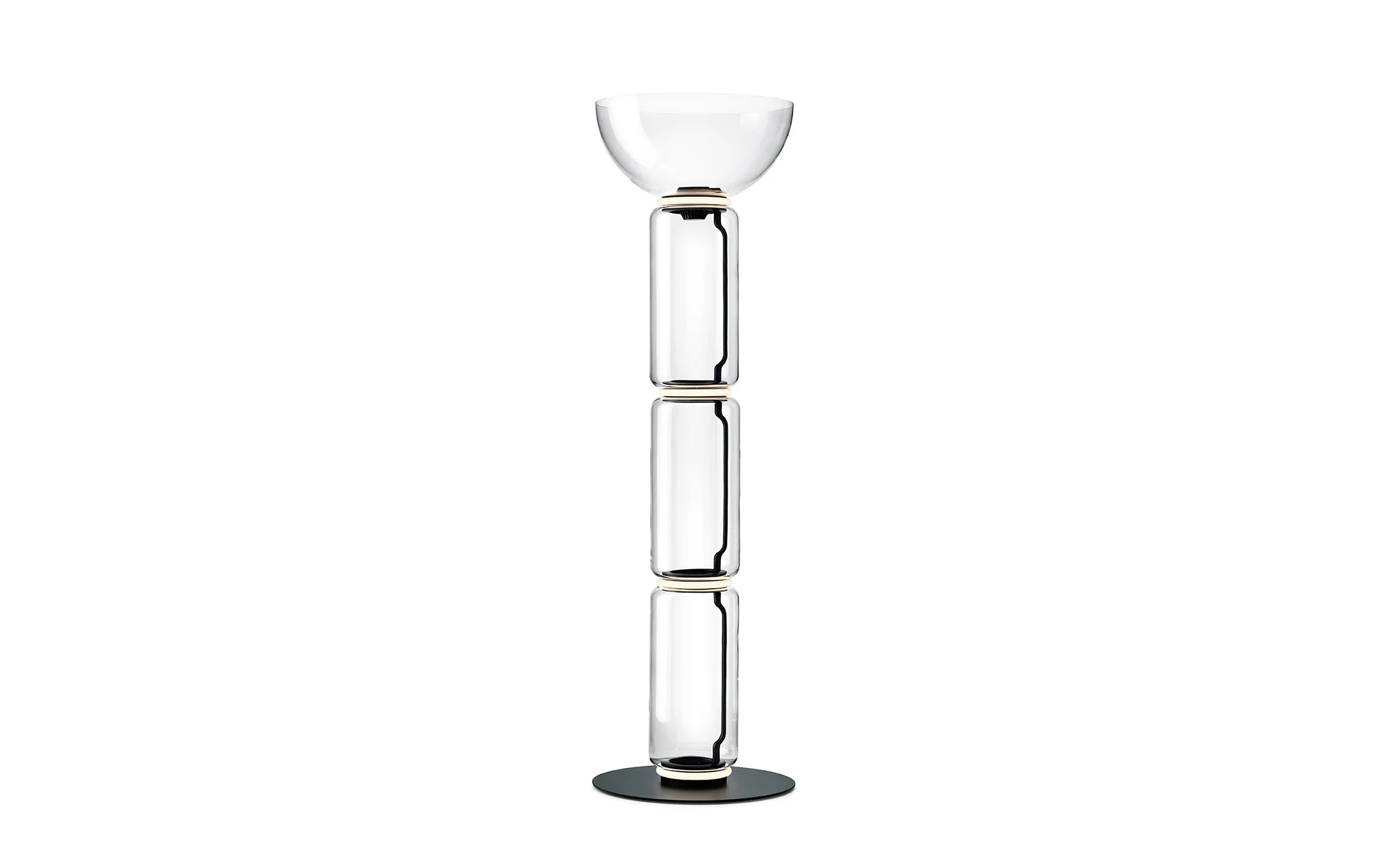 Noctambule floor lamp 3 high cylinder bowl big base