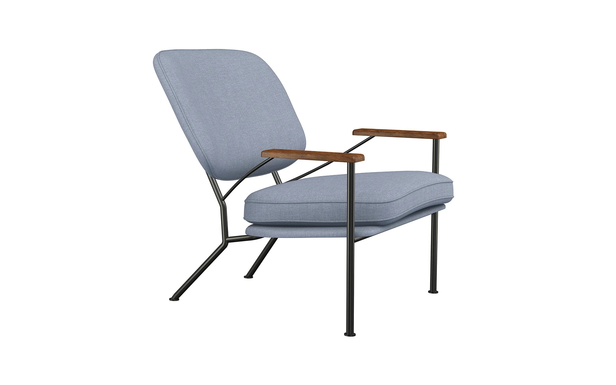 Orlando armchair with walnut arms - Image 32