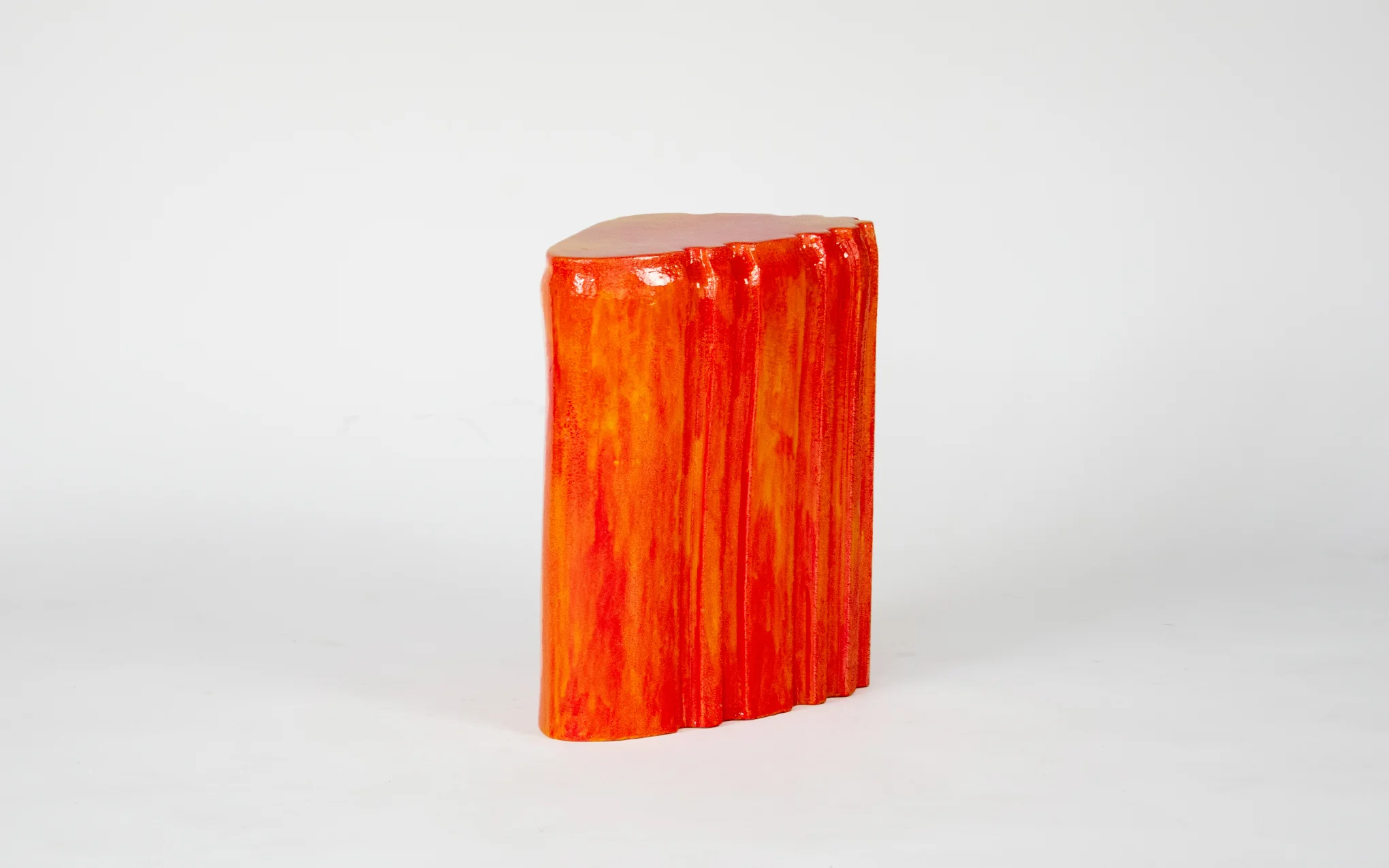 Pressed Stool No.7 - fire resin