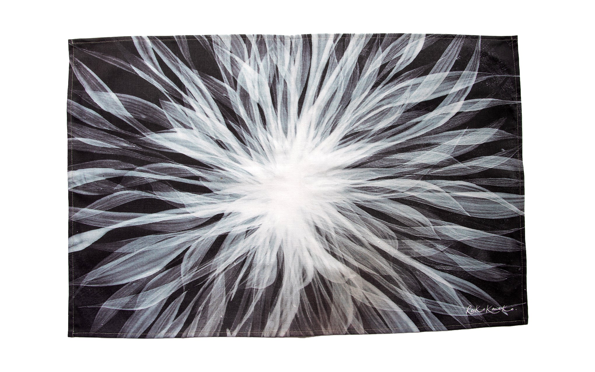 Dahlia tea towel