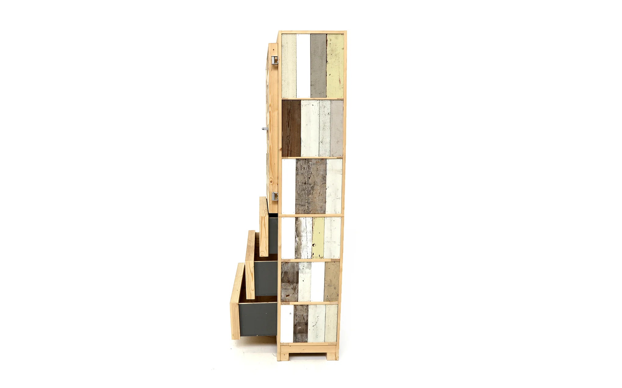 Classic cupboard in Scrapwood - unlacquered - Image 4