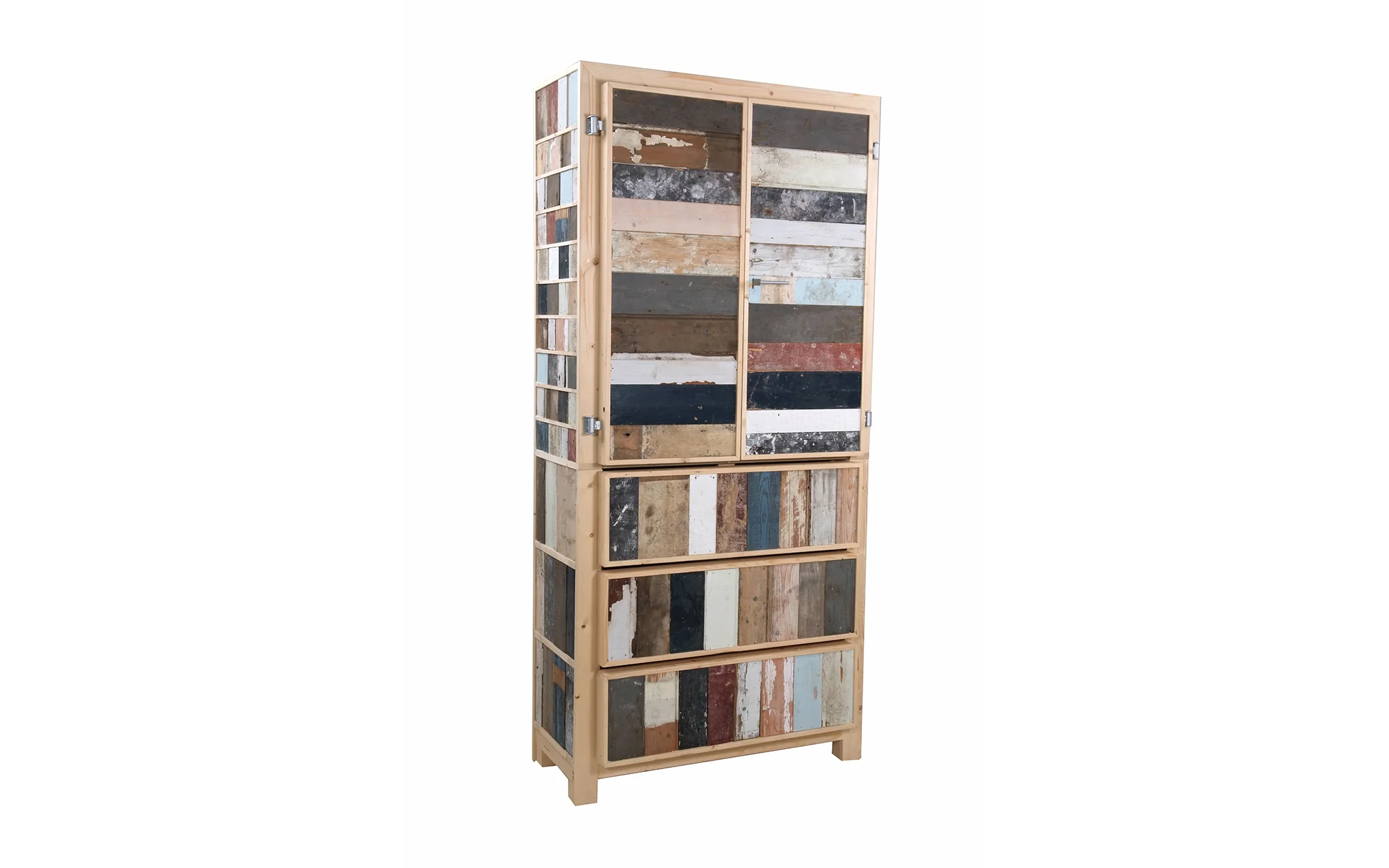 Classic cupboard in Scrapwood - unlacquered - Image 5