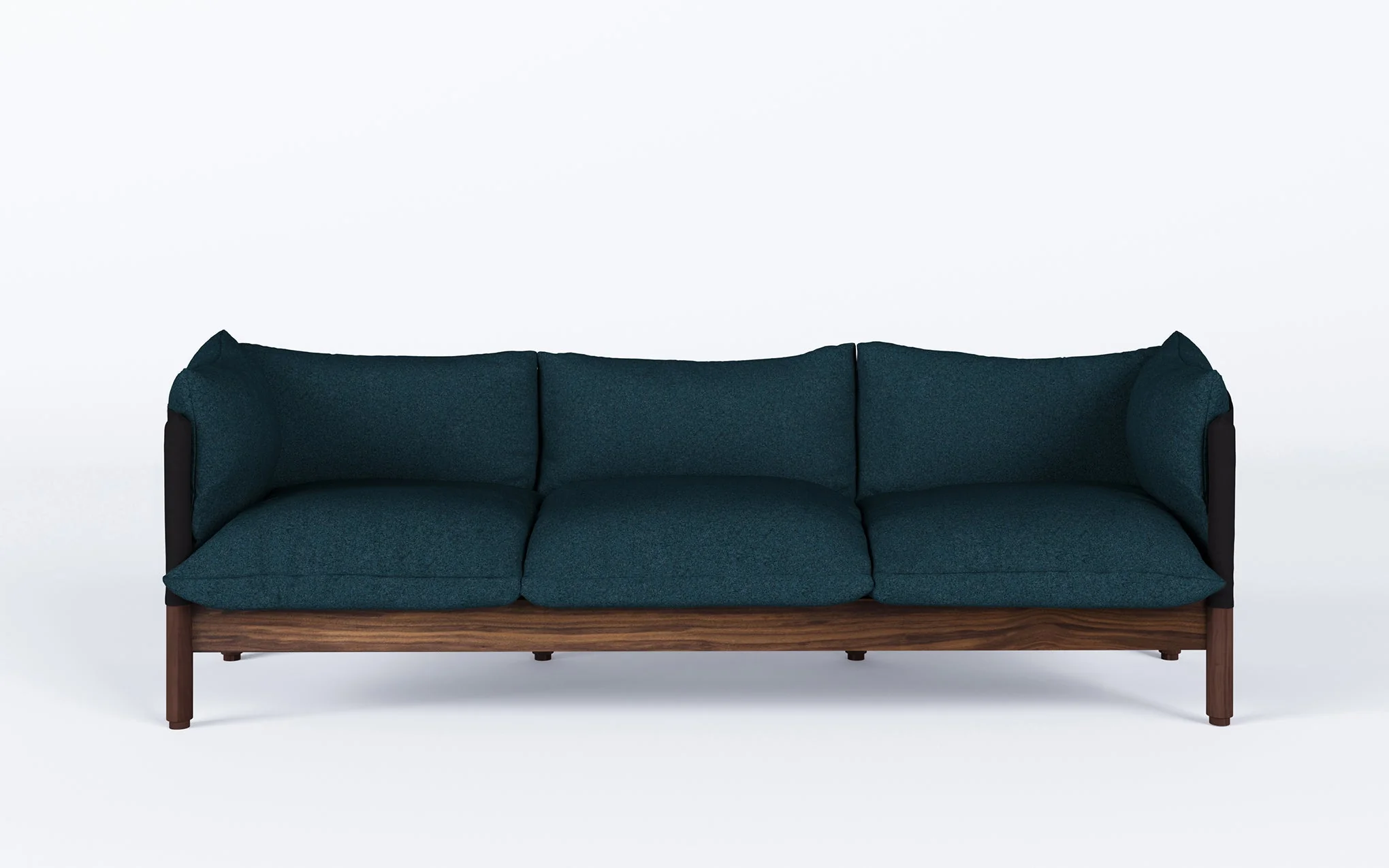 Tepee three seat sofa - walnut, black sling - Image 52