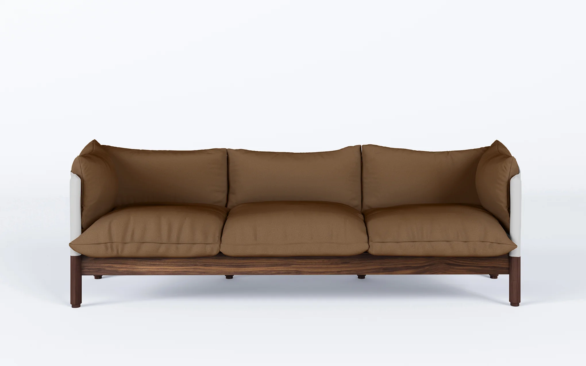 Tepee three seat sofa - walnut, white sling - Image 24