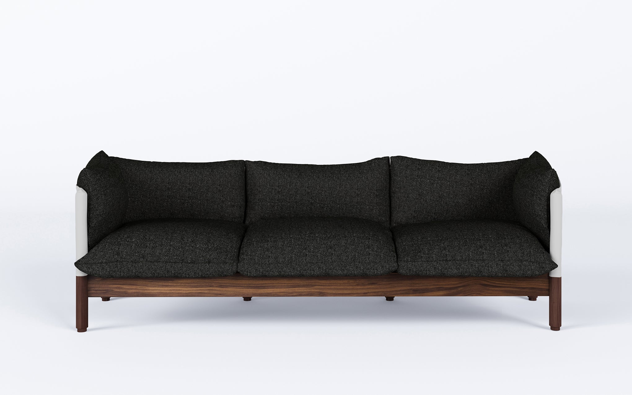 Tepee three seat sofa - walnut, white sling - Image 31