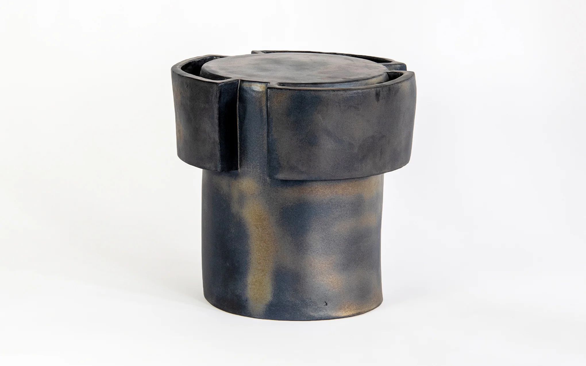 Tiny Table No.3 - gun metal glaze